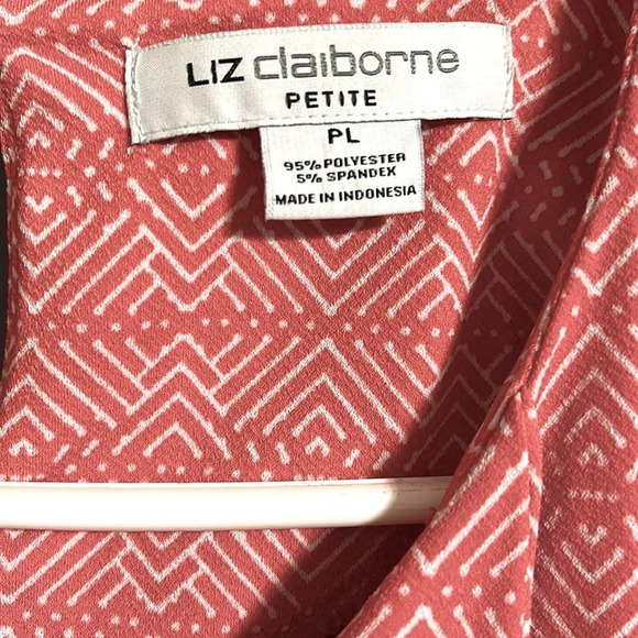Liz Claiborne petite salmon color tank top petite large - Picture 2 of 6